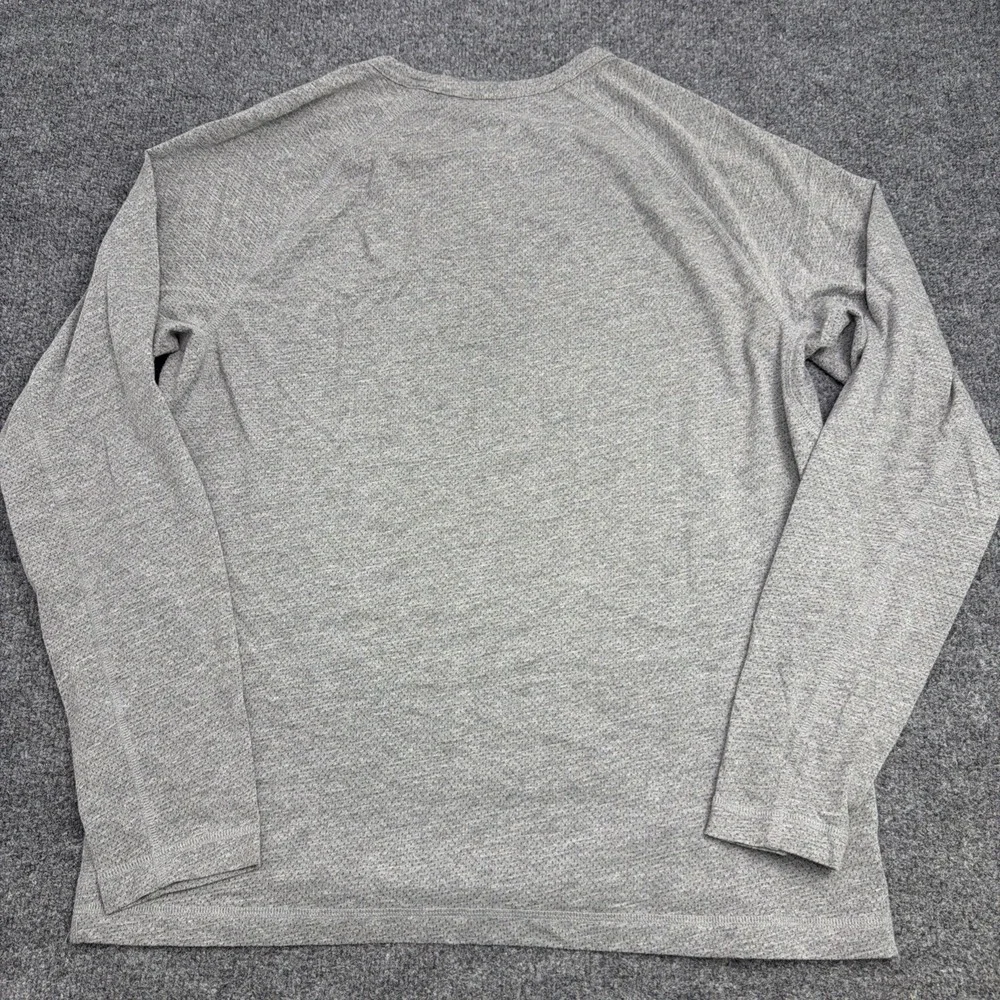 Banana Republic Shirt Mens Large Gray Heather Long Sleeve Crewneck Quick Dry L